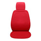 Red front seat cushion with padded backrest and seat, ribbed texture