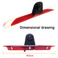 Rear brake light camera module with black hood and red lens bar