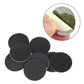 Set of eight black textured grip pads with protective backing