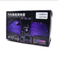 Car LED footwell light kit box with star-like purple lighting display