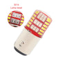 Silver 1157 LED bulb with red LED array and 3014 chip detail