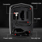 Car air pump rear panel with air outlet, connector ports, and power cable