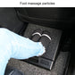 Adjustable car footrest ottoman with studded massage surface and leg platform