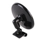 Black blind spot assistant mirror with bracket base and mounting hardware