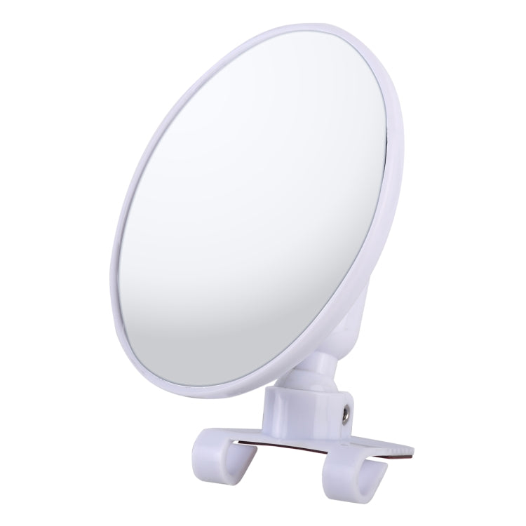 Medium blind spot side assistant mirror, white housing with adjustable clip mount