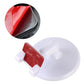Blind spot side assistant mirror detail with red indicator insert and white housing