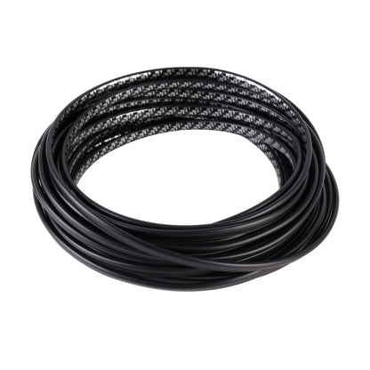 Carbon fiber texture door and window seal strip, coiled roll, black