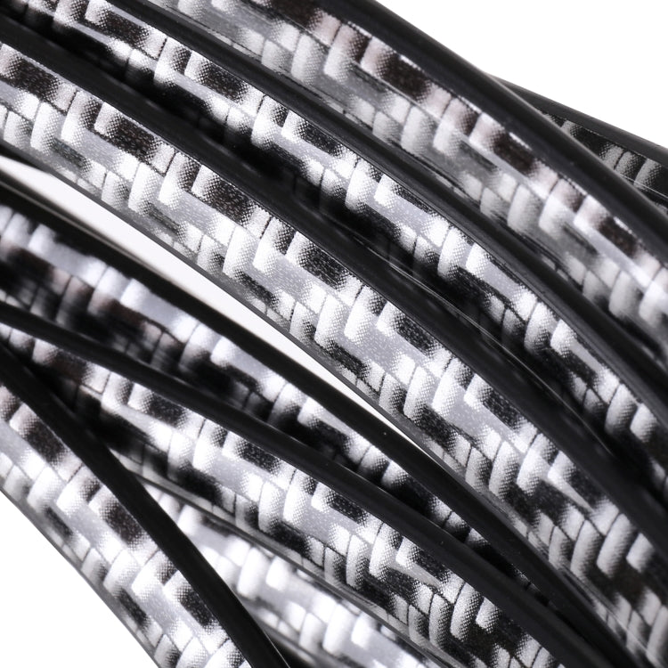 Carbon fiber texture seal strip detail with woven pattern on black rubber edge