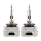Two HID xenon bulbs with black bases, silver housings, and electrical plug connectors