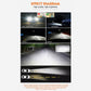 HID xenon headlight effect diagram comparing beam patterns for low and high beams