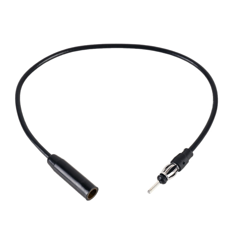 Black 0.5m FM antenna extension cable with RCA-style plug and wire end