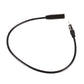 Black FM antenna extension cable with inline plug connector on one end