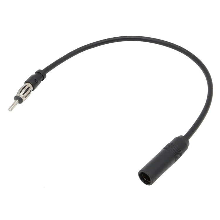 Black car antenna extension cable with metal plug connector