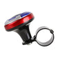 Black steering wheel spinner knob with red top and key ring loop