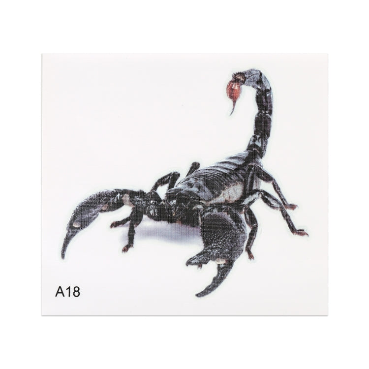 Scorpion animal-pattern car decal on square card, A18