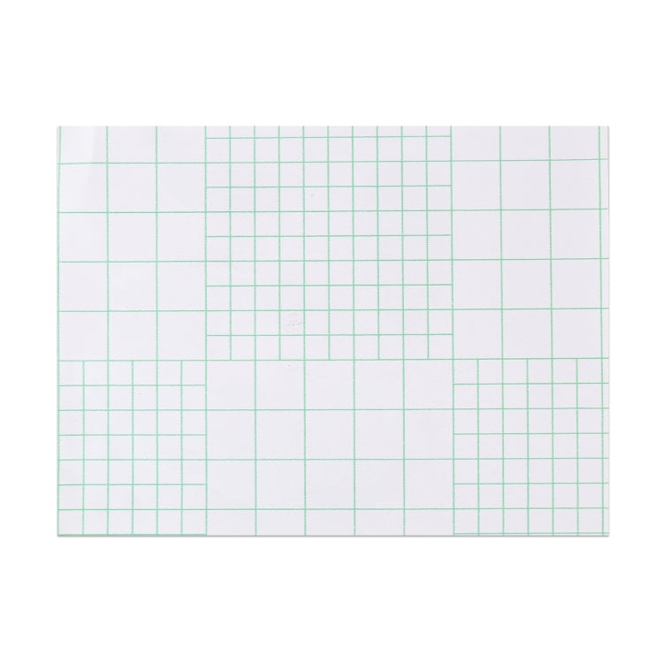 Sticker backing sheet with light grid lines for feather decals, Pattern 3