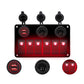 12V/24V 6-way switch panel with dual USB charger, red backlit switches and USB ports