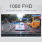 Car dash cam recorder screen showing video playback with resolution options