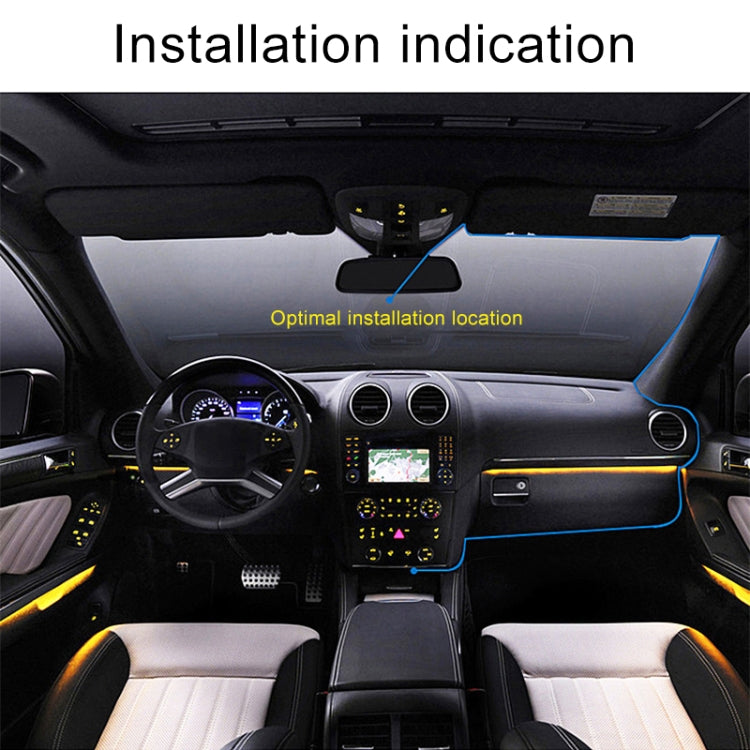 Car dash cam recorder installed on a vehicle windshield