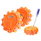 Orange LED warning light pair with clear lens and included mounting hook