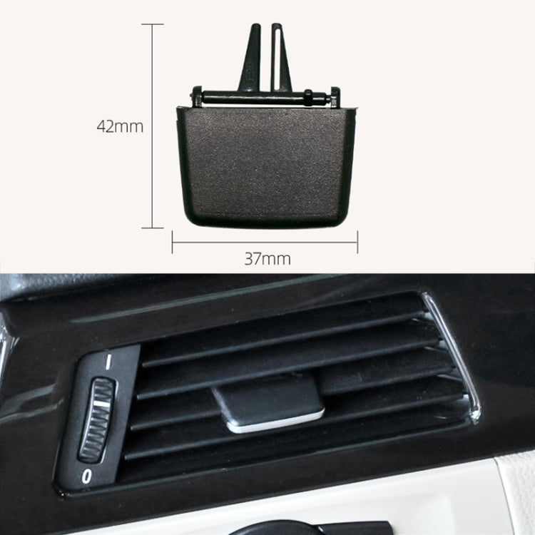 Black rectangular air vent switch paddle for front dashboard vent