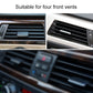 Black air vent switch paddle installed in front dashboard vent, slider control