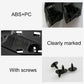 Black left rear inner armrest door handle with screws and mounting clips