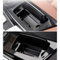 Close-up of black ashtray insert tray with ridged base and inner slot