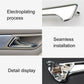 Chrome interior door pull handle trim with mounting bracket and black insert