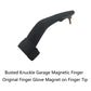 Black magnetic finger cot glove with metal screw post on finger tip