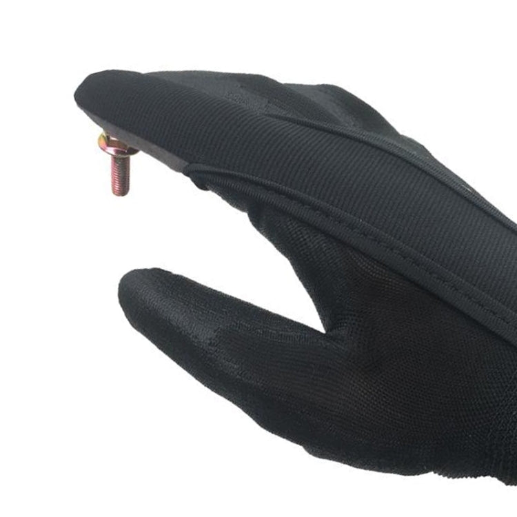 Black magnetic finger glove with metal screw tip and finger opening