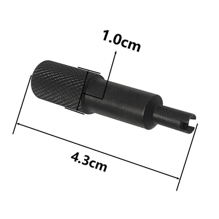 Car valve core remover tool, textured grip, 4.3 cm length