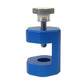 14mm spark plug gap tool, blue body with threaded stud and top knurled cap