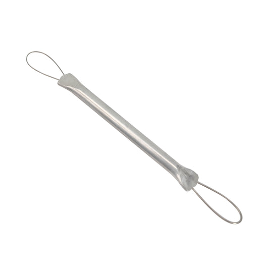 Metal lip seal installer tool with loop handle and tapered fork end