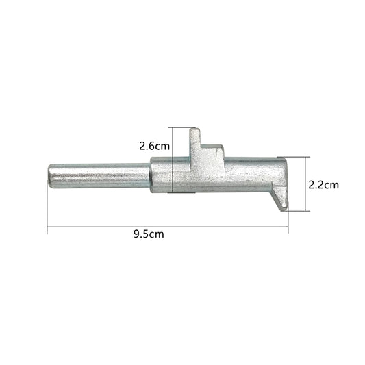 Metal clutch stack tool, 9.5cm length and 2.2cm height, slotted fork