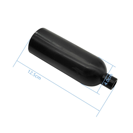 Black smoke tester intake adapter, 12.5cm long x 4cm nozzle