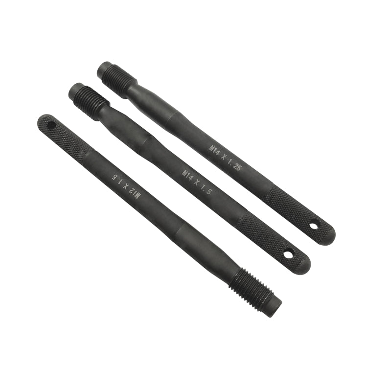 3-piece car wheel alignment pin guide tool set, textured metal rods with threads