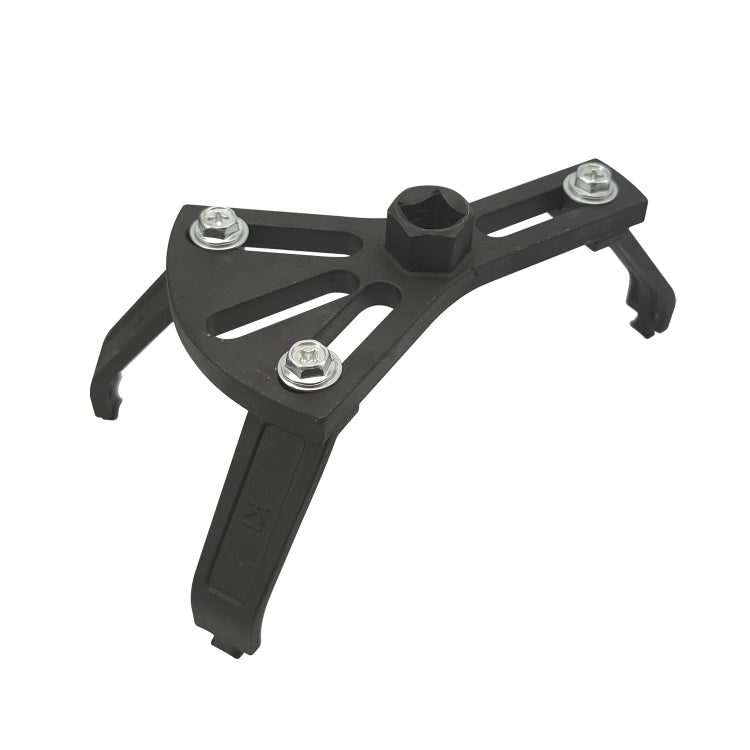 Universal fuel pump removal tool with black lever arms and metal bolts