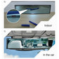 Auxiliary rearview mirror shown for indoor and in-car use, rectangular panel