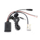 Bluetooth car audio adapter kit with microphone, 3.5mm AUX plug, and vehicle connector