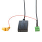 Multimedia audio cable interface module with two wire leads and green connector