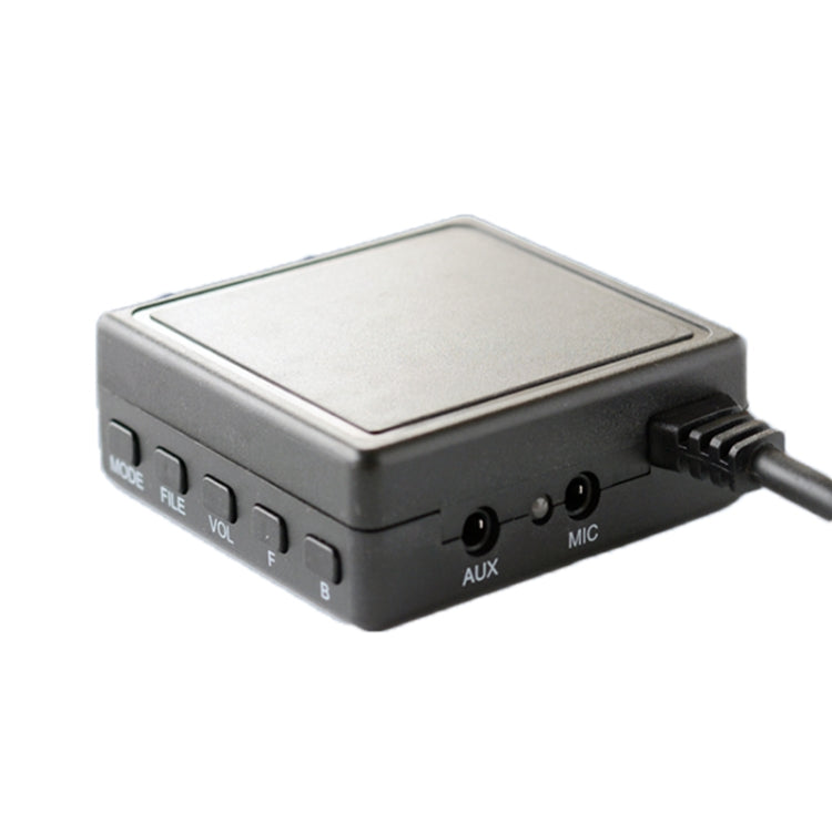 Car music player module with AUX and MIC jacks and control buttons