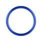 Single metal decorative air vent ring, blue finish for car vents.
