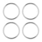 Set of 4 metal decorative air vent rings, silver color rings.