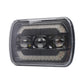 7-inch square work light featuring three lenses and amber LED trim