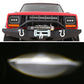 7-inch square work lights mounted on an off-road truck front bumper