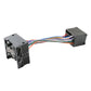 Car audio extension cable with multicolor wires and two 17-hole plug connectors