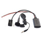 Car Bluetooth AUX audio cable with inline microphone and 3.5mm AUX plug, harness