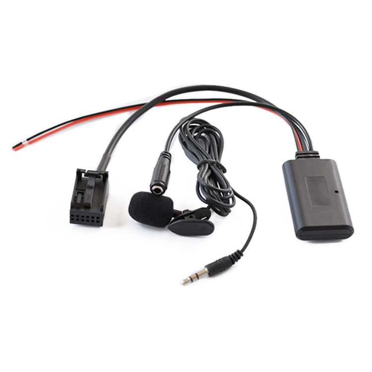 Car Bluetooth AUX audio cable with inline microphone and 3.5mm AUX plug, harness