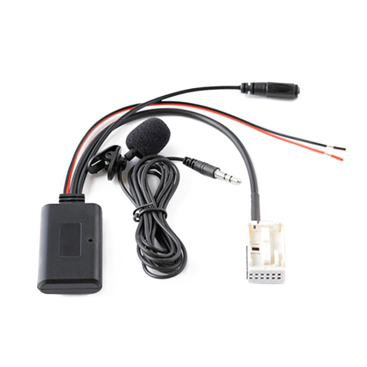 Car AUX Bluetooth audio cable with microphone, control module and wiring harness with 3.5mm plug